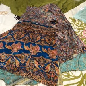 Silk wrap skirt